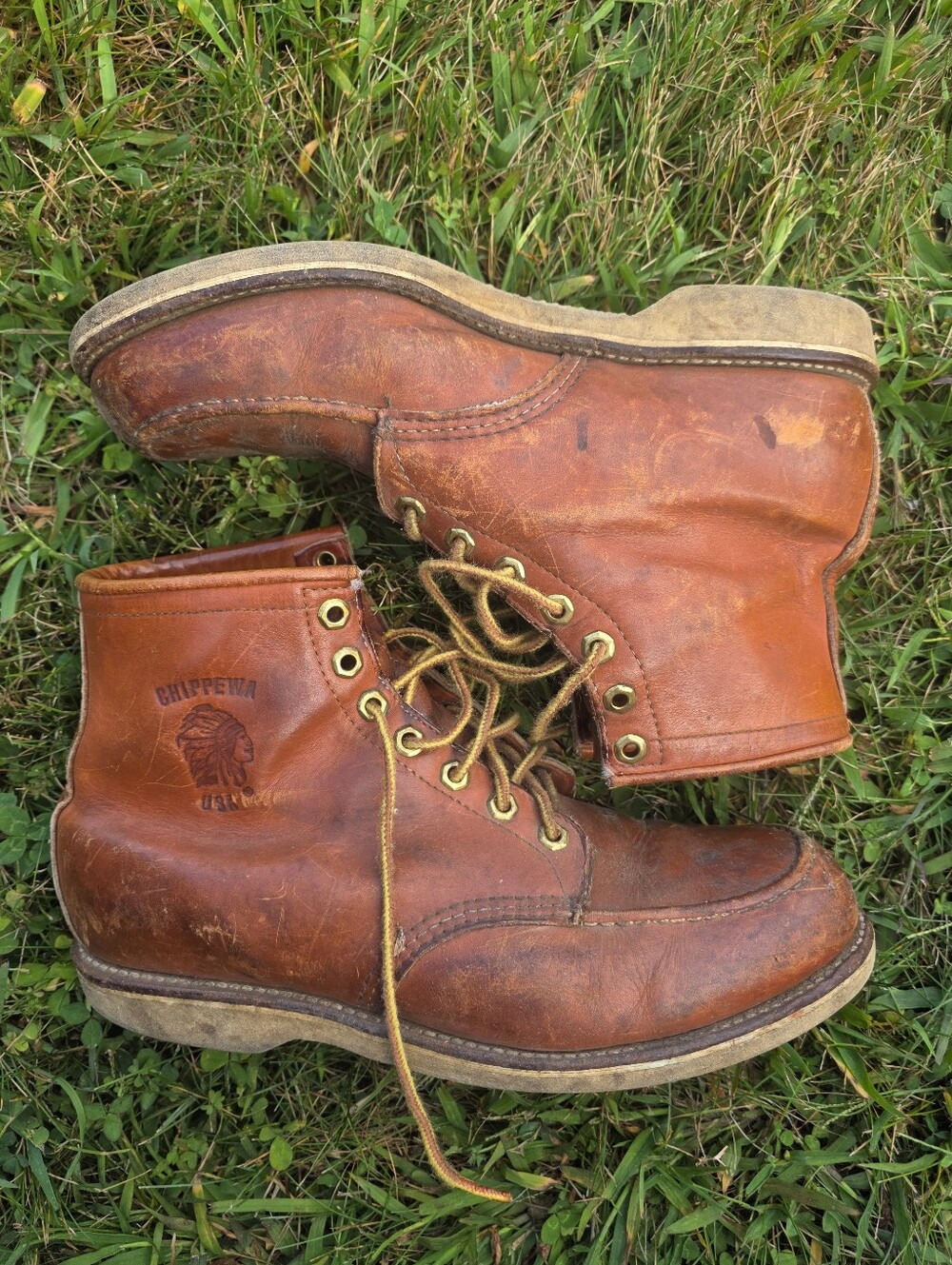 Vintage Chippewa Black Label Mocassin Oil Resistant Sole Boots Size 9 E